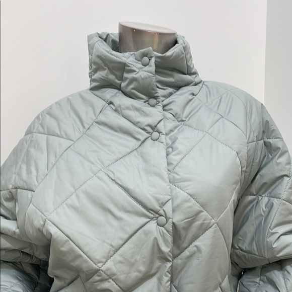 Forever 21 Women Quilted Puffer Jacket in Light Green Size S - Picture 7 of 10